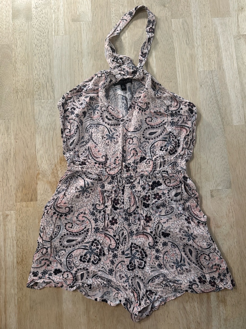 Kendall & Kylie Pink Paisley Halter Romper